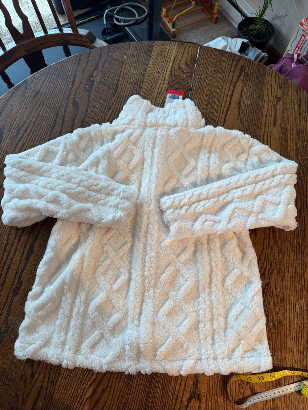 NWT Eddie Bauer Cable Fleece Pullover - Picture 4 of 6